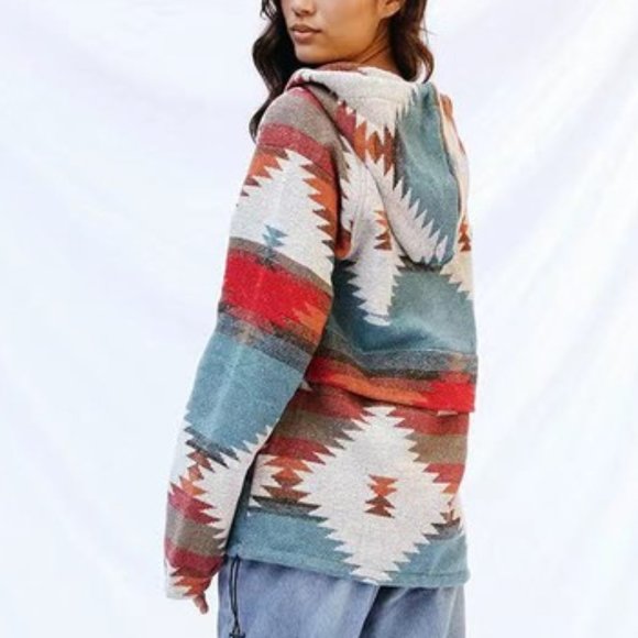 THE CHUMANI LADIES AZTEC PRINT HOODIE - Picture 4 of 4
